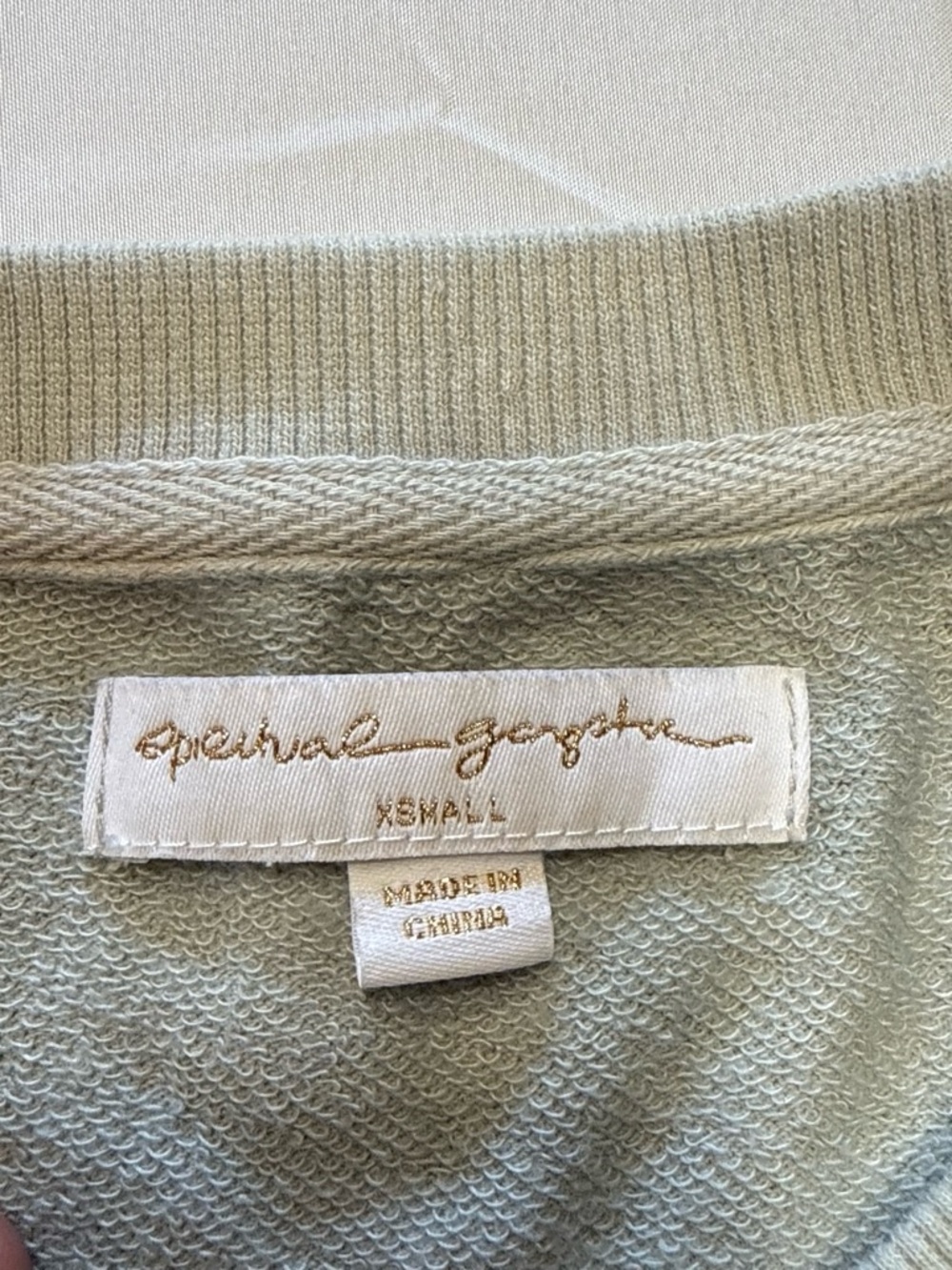 Spiritual Gangster Women's Camo Crewneck Sweatshirt - Sage & Olive - Picture 2 of 4